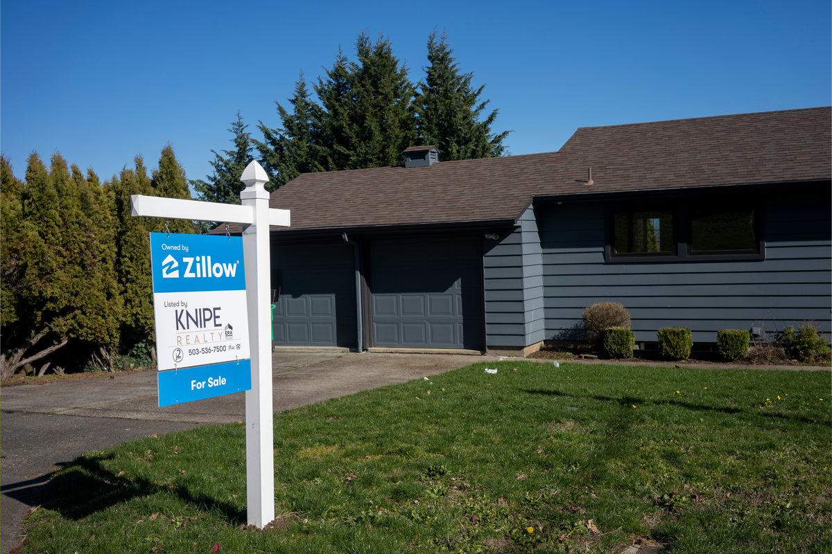  A single-family house owned by Zillow is seen for sale in southwest Portland, Oregon, in 2022 