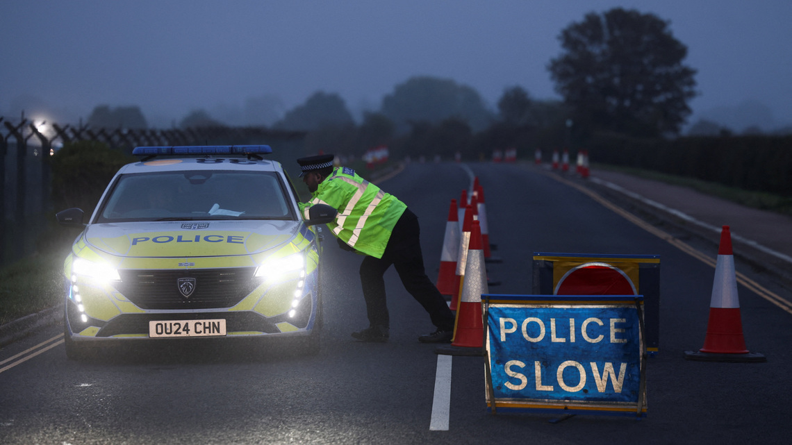 UK police say no explosive devices found in airbase probe