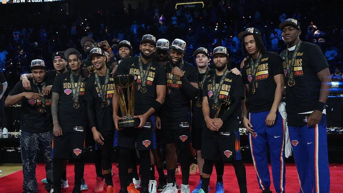  The Knicks captured the 2025 NBA Cup with a victory over the Spurs. | Kirby Lee-Imagn Images 