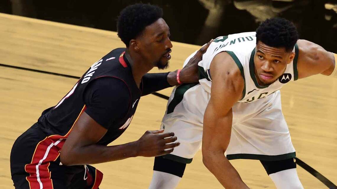 ESPN analyst warns Giannis Antetokounmpo and Bam Adebayo could crowd Miami's offense: "Question is about their shooting and shot creation" 