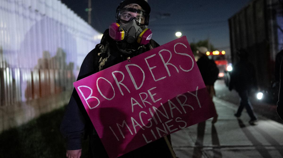 A protester participates in a demonstration against the federal immigration crackdown and conditions at a migrant detention center in Newark, New Jersey, on Monday. The Republican-led U.S. Senate voted on Wednesday to open debate on a $70 billion bill to fund President Donald Trump’s immigration crackdown, clearing the way for a marathon of debate and amendment votes.
