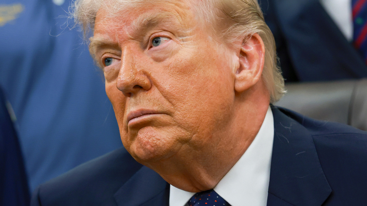 U.S. President Donald Trump looks on during a proclamation signing in the Oval Office of the White House on May 5, 2026, in Washington, D.C. (Anna Moneymaker/Getty Images/TNS)