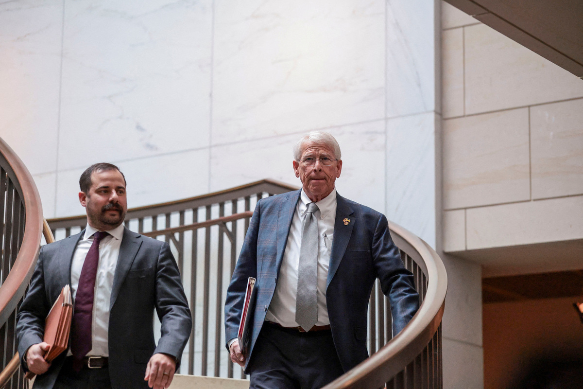 FILE PHOTO: Sen. Roger Wicker (R-MS) walks to a classified briefing for the U.S. Senate Armed Services Committee, on Operation Epic Fury and the situation in Iran, as the U.S.-Israeli conflict with Iran continues, on Capitol Hill in Washington, D.C., U.S., March 25, 2026. REUTERS/Evelyn Hockstein/File Photo