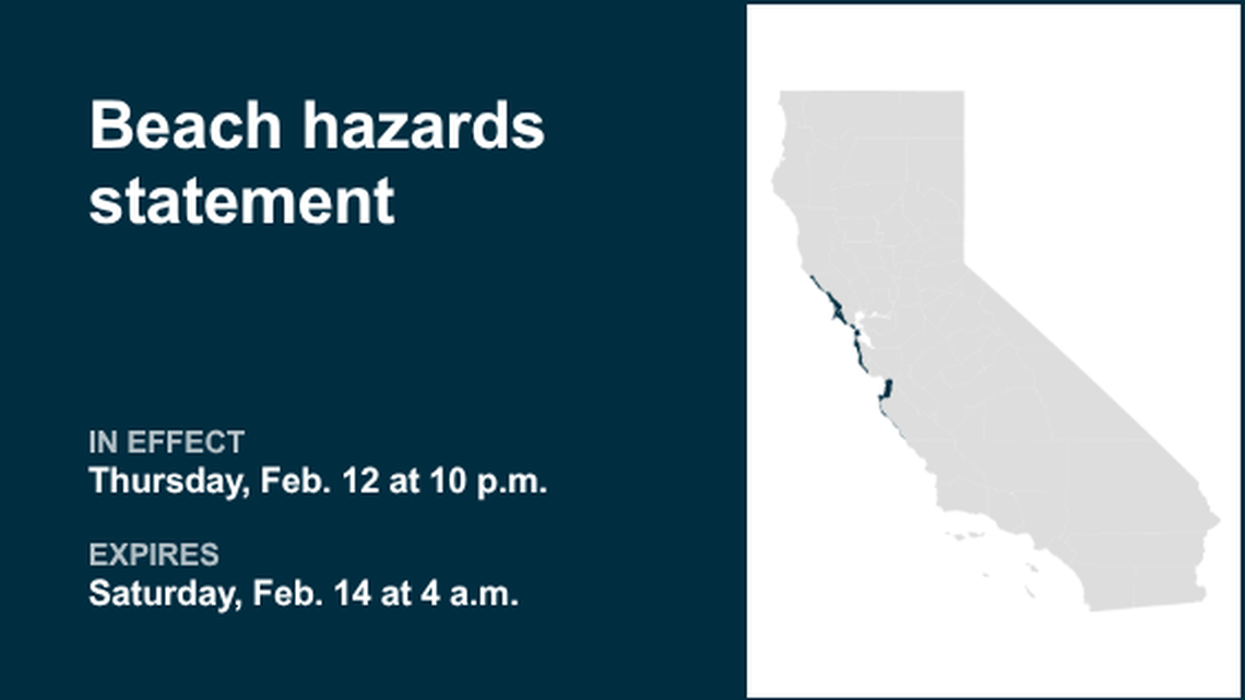 Beach hazards statement affecting Northern California from Thursday to Saturday 