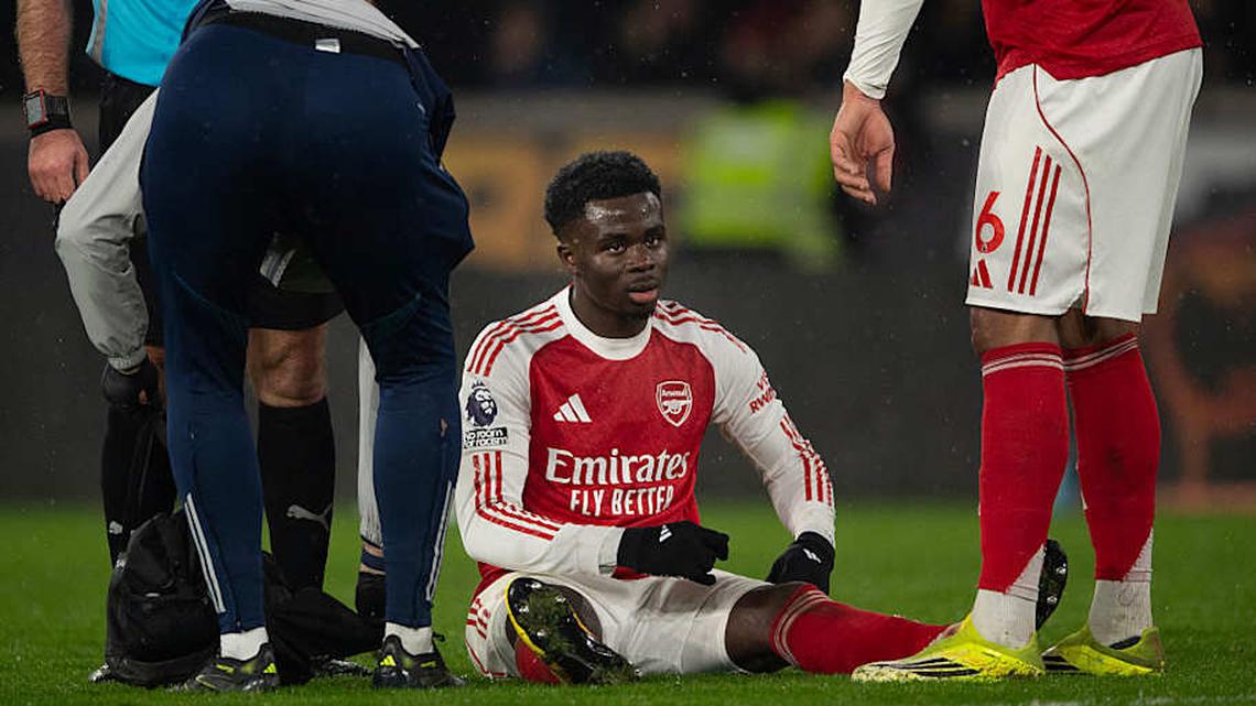  Bukayo Saka will be absent once more. | Visionhaus/Getty Images 