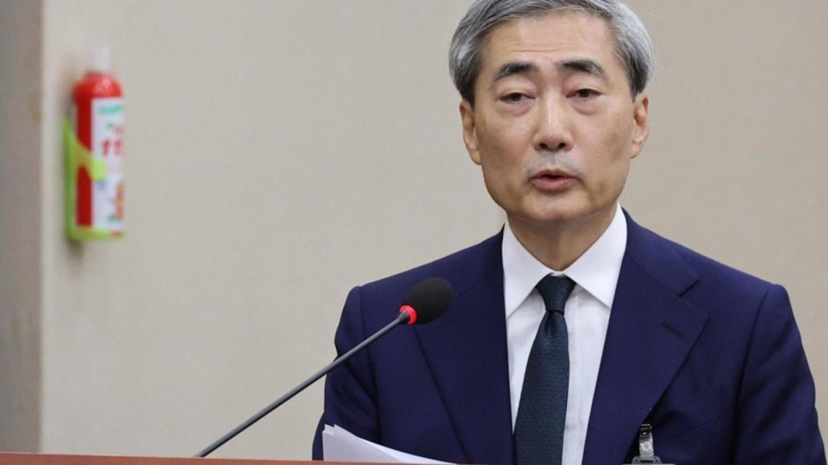 Shin Hyun-song, nominee for the Bank of Korea governor, speaks during his confirmation hearing at the National Assembly in Seoul, South Korea, 15 April 2026. Photo by YONHAP / EPA