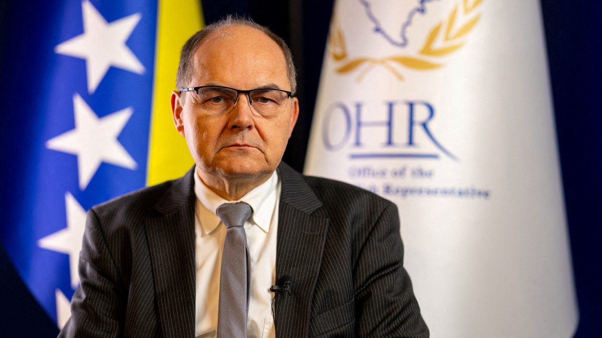 Bosnia's international High Representative Christian Schmidt looks on during an interview with Reuters in Sarajevo, Bosnia and Herzegovina, October 10, 2023. REUTERS/Antonio Bronic//File Photo