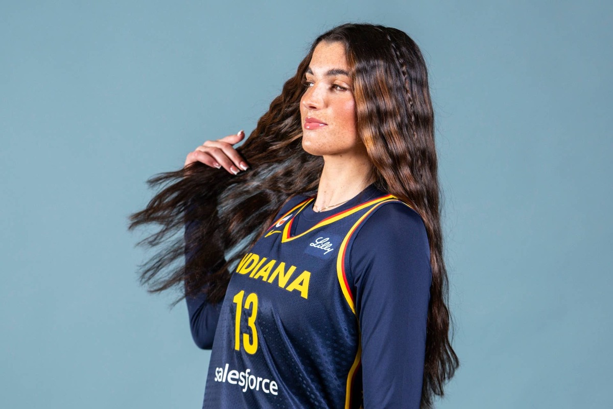  Indiana Fever forward Justine Pissott (13) poses for a photo. Grace Smith/IndyStar / USA TODAY NETWORK via Imagn Images