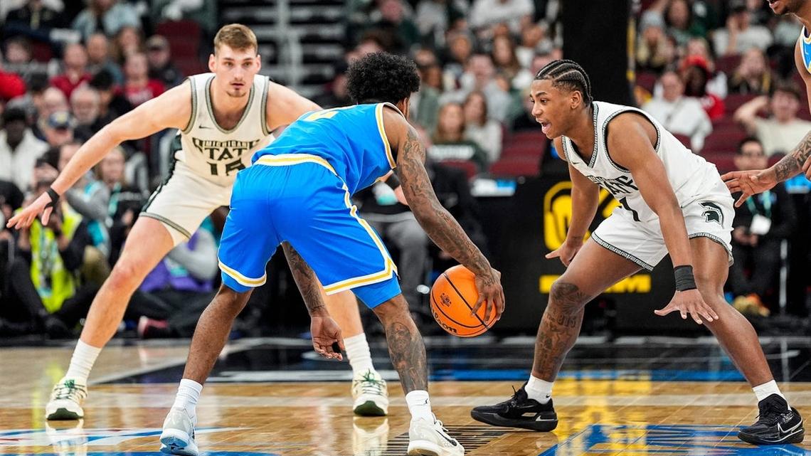 UCLA hangs on to beat No. 8 Michigan State but Tyler Bilodeau injured 