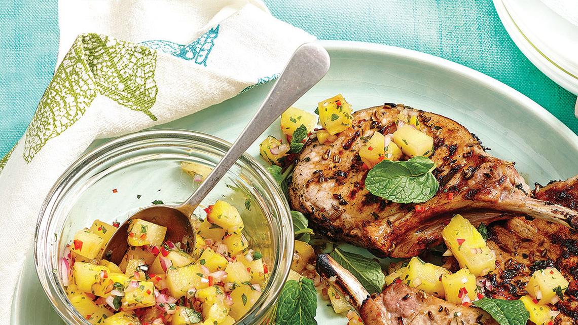 Quick & Easy Grilled Pork Chops with Pineapple Relish Recipe is a Taste of the Tropics 
