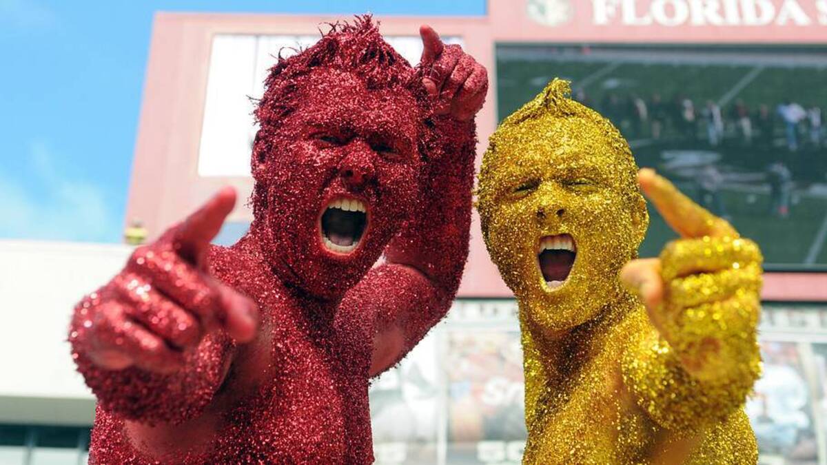  Oct 29, 2011; Tallahassee, FL, USA; Fans cheer on the Florida State Seminoles in their game against the North Carolina State Wolfpack during the 1st half at Doak Campbell Stadium. Mandatory Credit: Melina Vastola-USA TODAY Sports | IMAGN IMAGES via Reuters Connect 