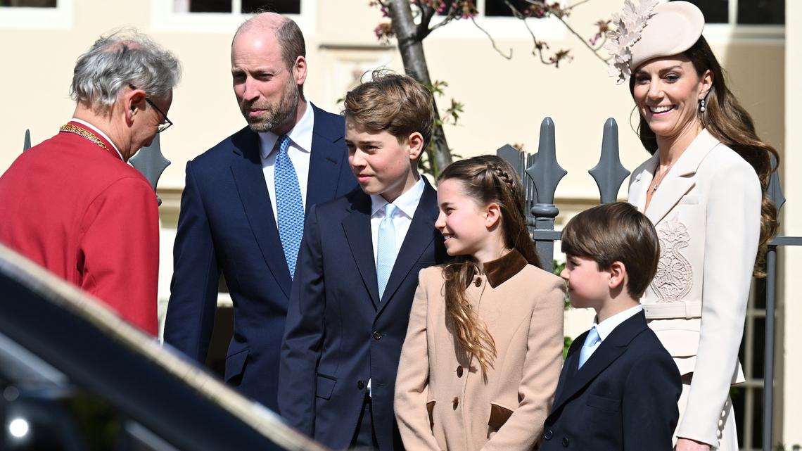 Prince George, 12, towers over his siblings at 2026 Easter service