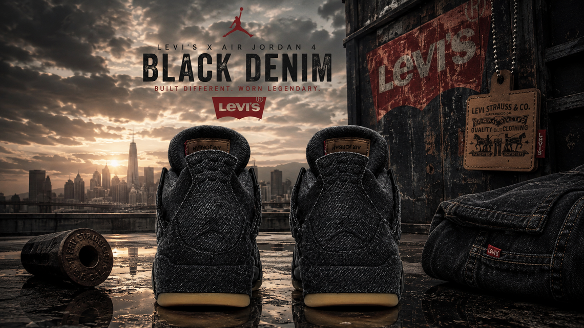 Levi's x Air Jordan 4 'Black Denim': Where to Buy 