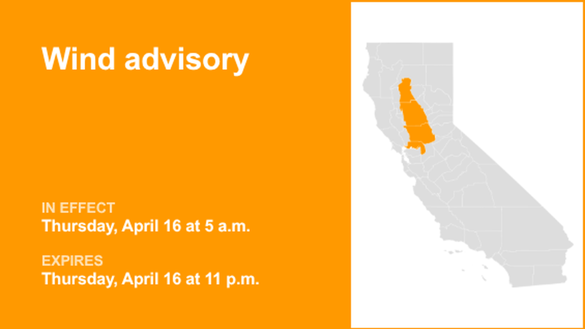 UPDATE: Wind advisory affecting Northern California until Thursday night 