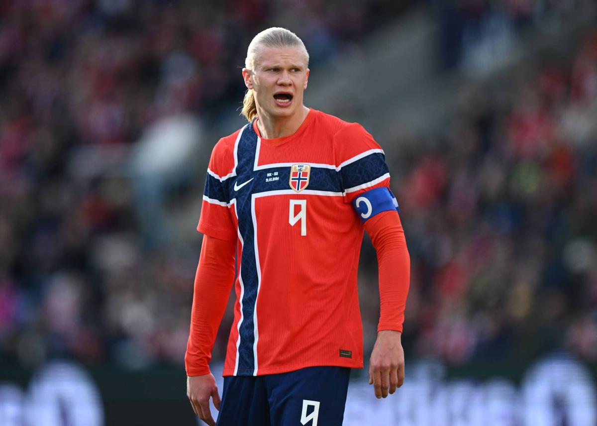  Erling Haaland of Norway in action during the international friendly match between Norway and Switzerland at Ullevaal Stadion on March 31, 2026 in Oslo, Norway. (Photo by Stuart Franklin/Getty Images) Photo by Stuart Franklin/Getty Images