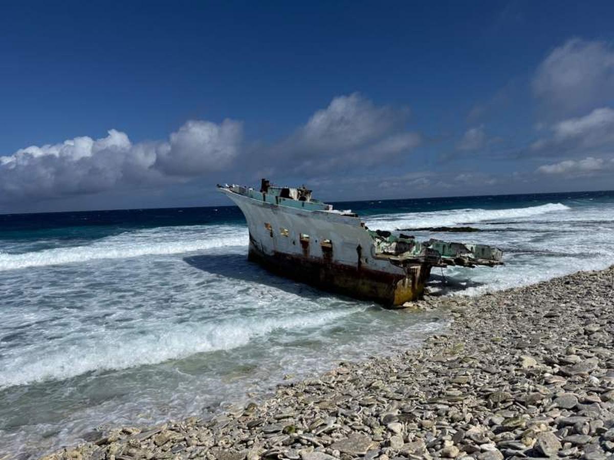  The skeleton of a lost ship sits on one of the many empty beaches. Photo credit: Kinga Philipps 