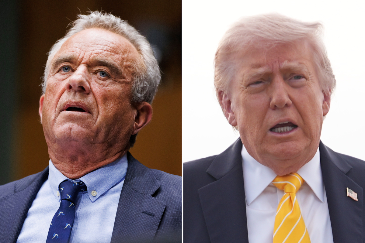  Health Secretary Robert F. Kennedy Jr (left) and President Donald Trump (right). 