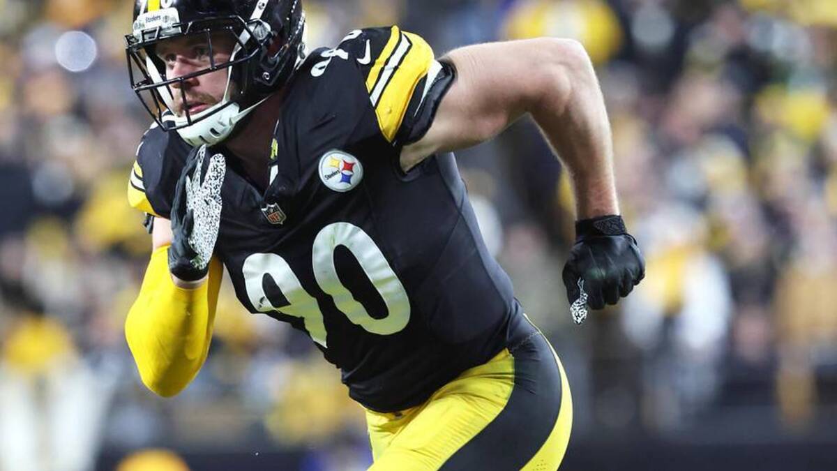  Jan 12, 2026; Pittsburgh, PA, USA; Pittsburgh Steelers linebacker T.J. Watt (90) during the first half of an AFC Wild Card Round game against the Houston Texans at Acrisure Stadium. Mandatory Credit: Charles LeClaire-Imagn Images | Charles LeClaire-Imagn Images 