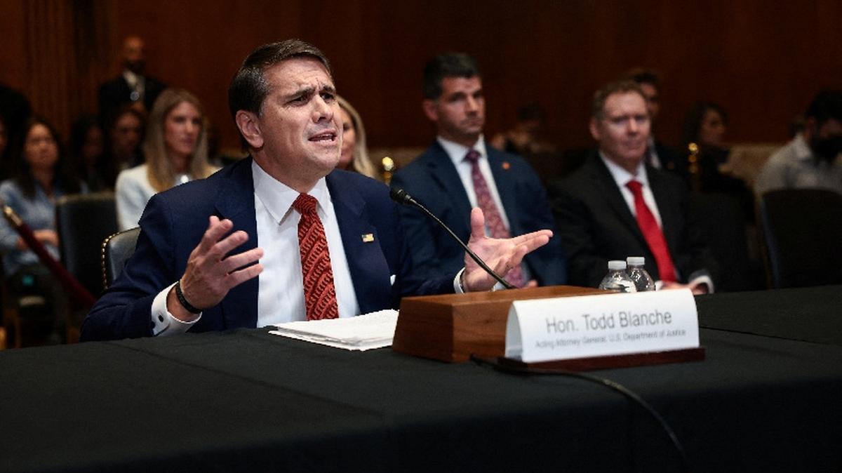 Acting U.S. Attorney General Todd Blanche testifies before a Senate subcommittee on the Justice Department's proposed 2027 budget, on Capitol Hill in Washington, D.C., U.S., May 19, 2026. REUTER/Evelyn Hockstein