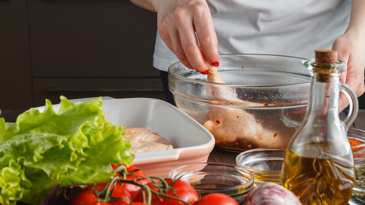By marinating the chicken and then freezing it, you lock in the savory and slightly sweet marinade flavors, making for a delicious meal and, most importantly, guaranteeing that the chicken won’t dry out under the fast-cooking high heat of the oven broiler. (Dreamstime/TNS)