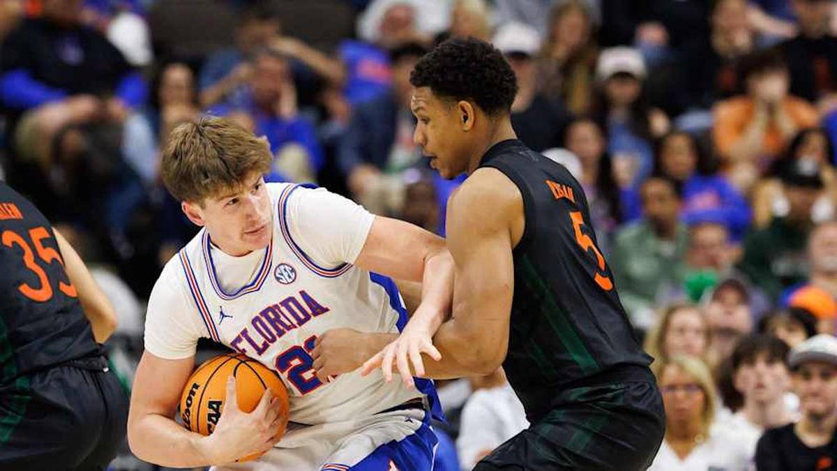  Florida Gators forward Alex Condon scored 19 points in last year's win over Miami. | Matt Pendleton-Imagn Images 