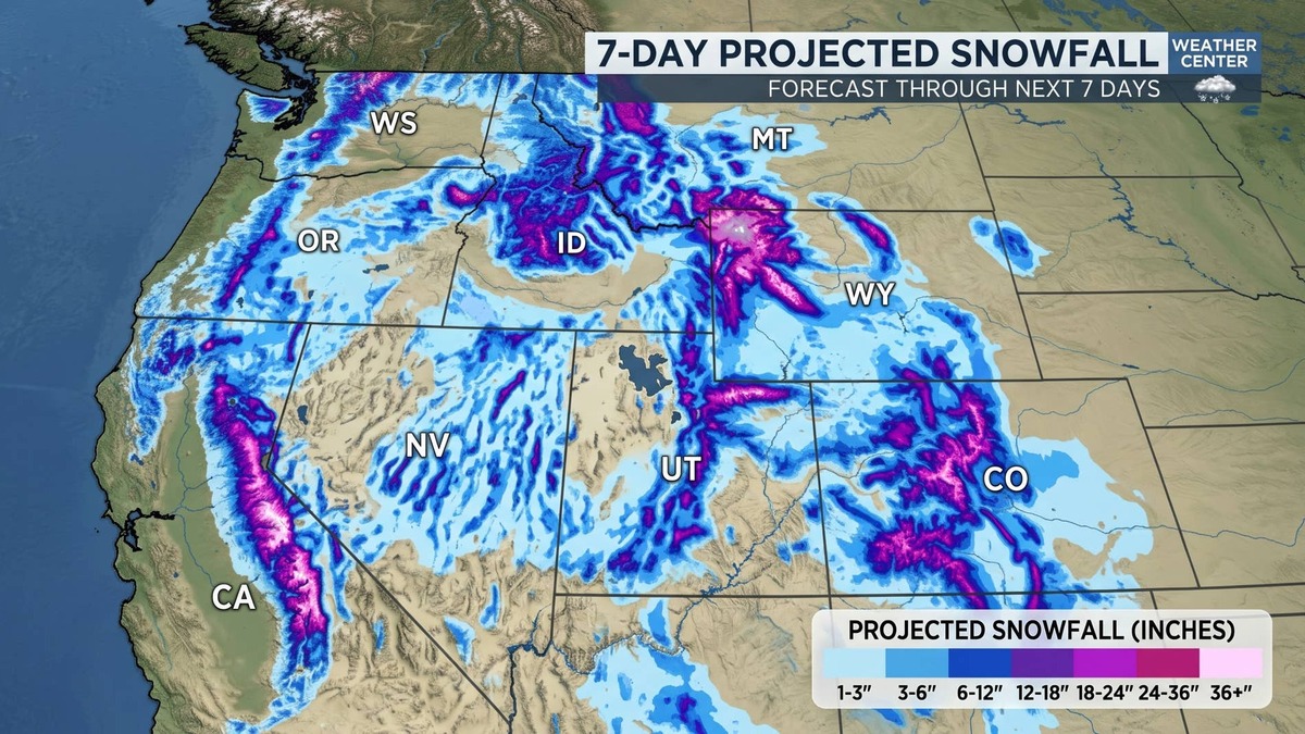 Winter Is About To Kick Into High Gear Out West, Widespread Snow Forecast for Ski Resorts From California to Colorado