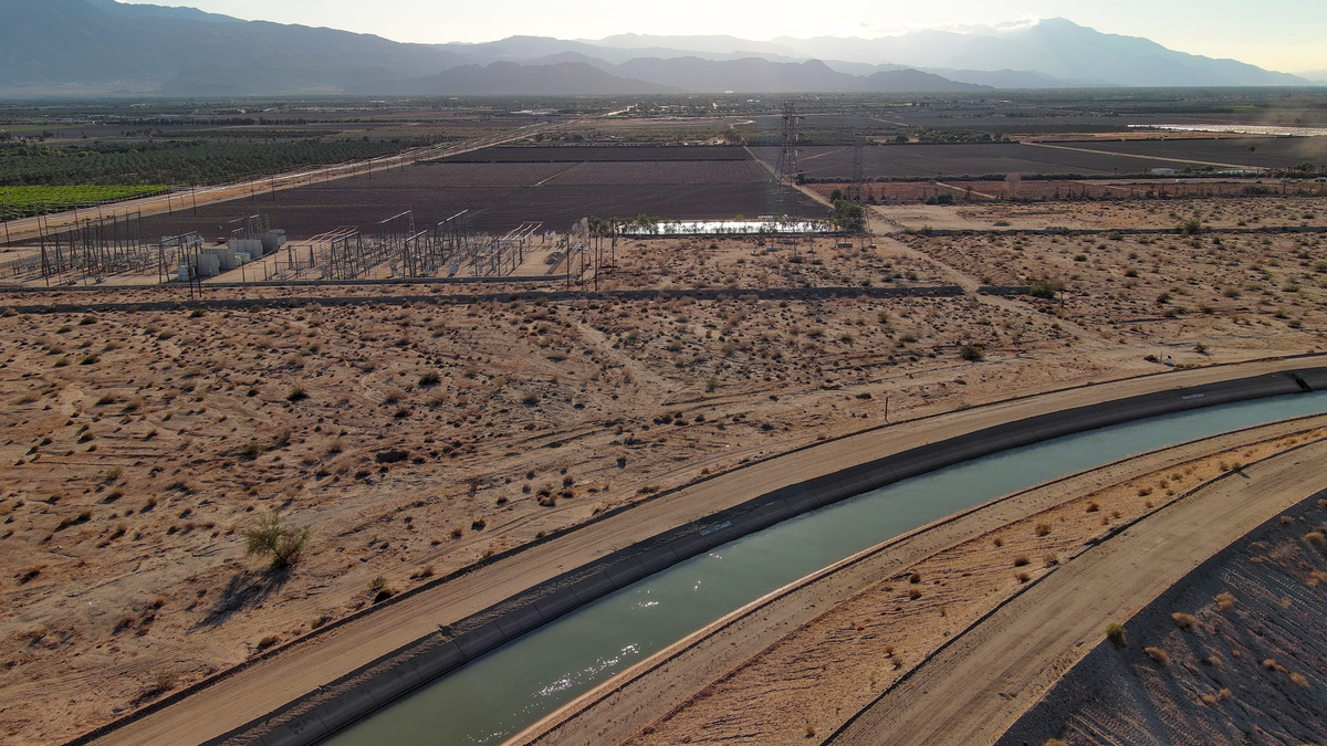 A developer wanted to build a data center on the agricultural land to the west of the canal and substation near Avenue 52 and Filmore Street in Coachella, an idea that has since been rejected by the city council.