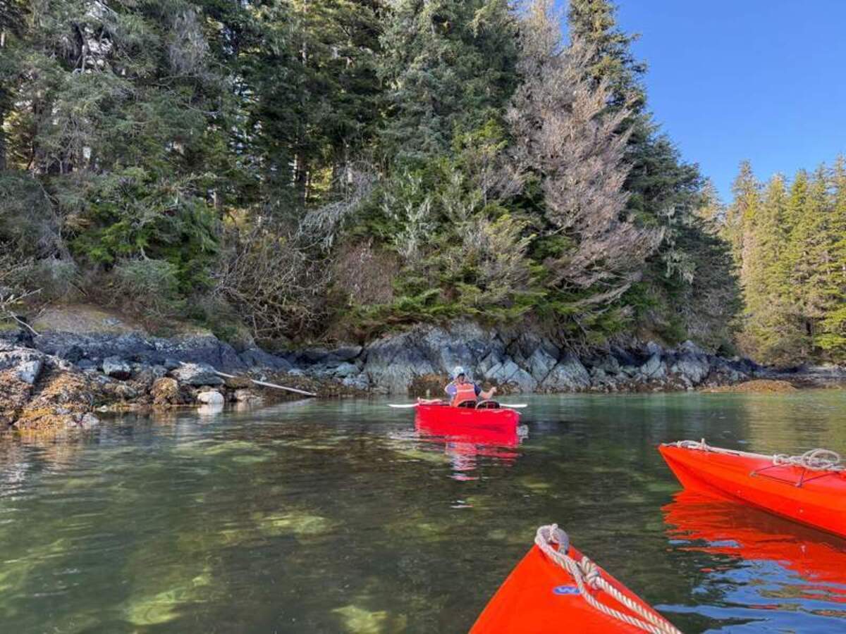  Kayaking around Pond Island’s emerald green waters. Photo credit: Mimi Slawoff 