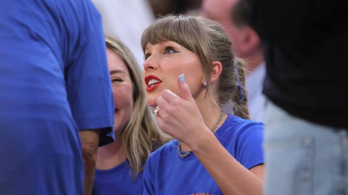  Taylor Swift has been connected to the Knicks before she appeared at Game 4 of the NBA Finals. | Brad Penner-Imagn Images 