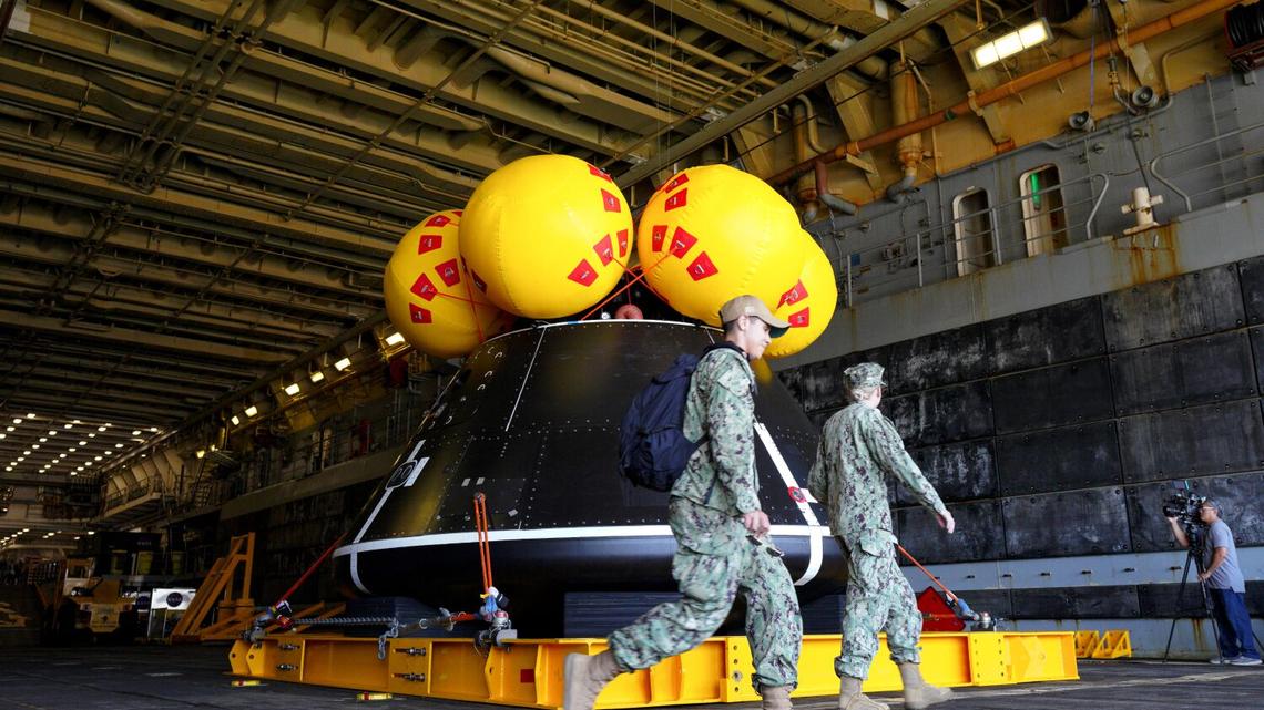 San Diego warship to recover Artemis II astronauts when they splash down in ocean Friday 