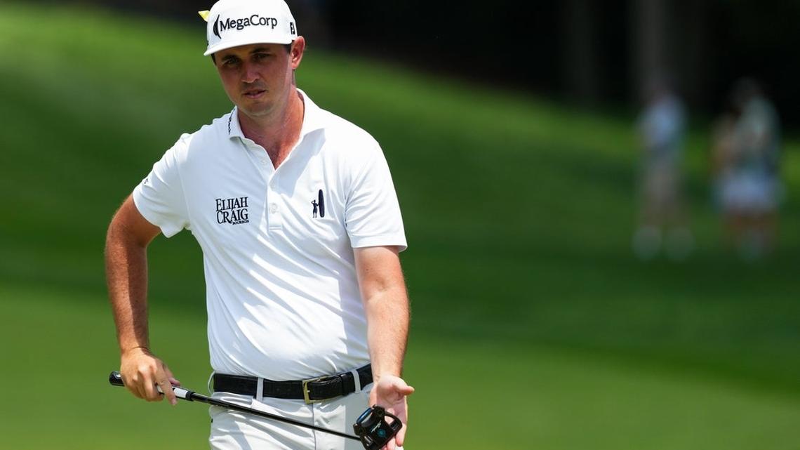J.T. Poston solves difficult Memorial greens to take 36-hole lead 