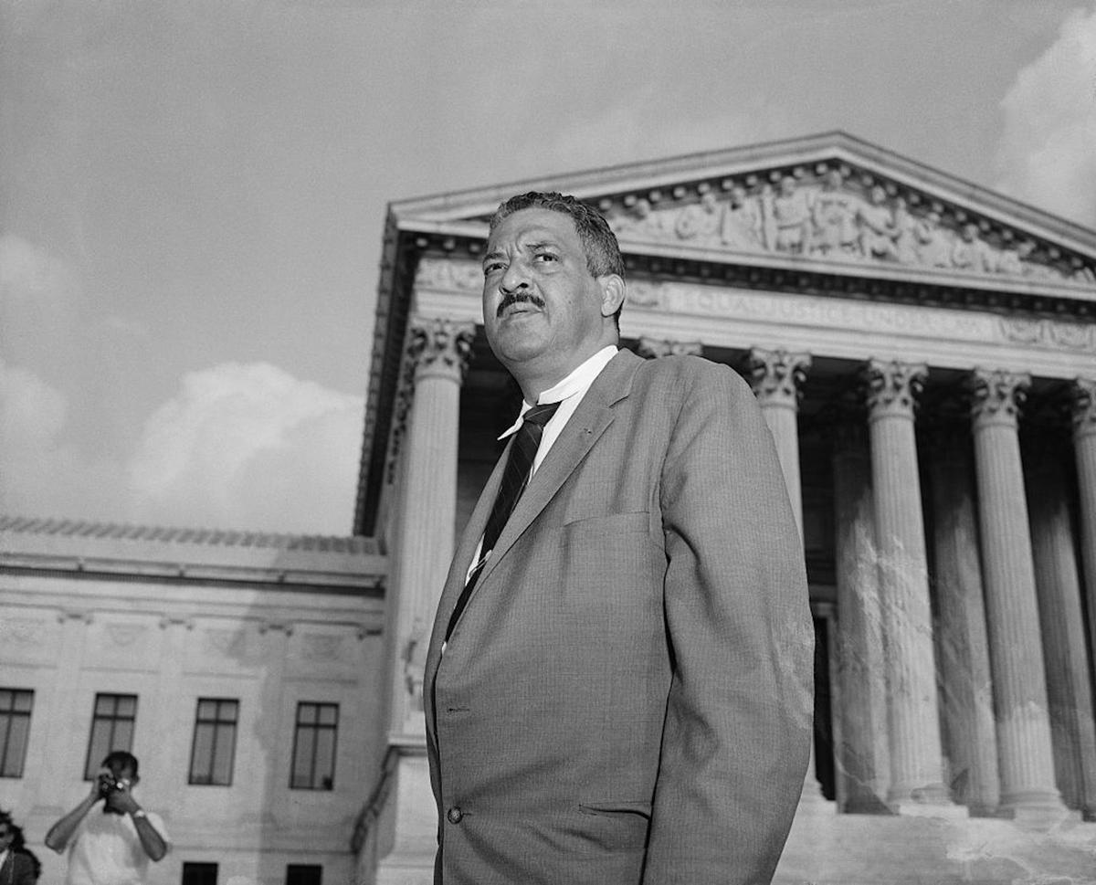 When Batson v. Kentucky was decided, Justice Thurgood Marshall warned that the decision would not end racial discrimination in jury selection. Bettmann/Getty Images 