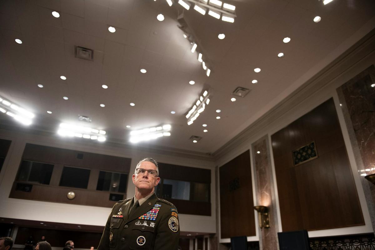  Gen. Joshua Rudd, who's in charge of the two agencies that jointly run the Election Security Group, told the Senate Armed Services Committee on April 28, 2026, that he didn't know if the group had been set up yet for the midterm elections. AP Photo/Cliff Owen 