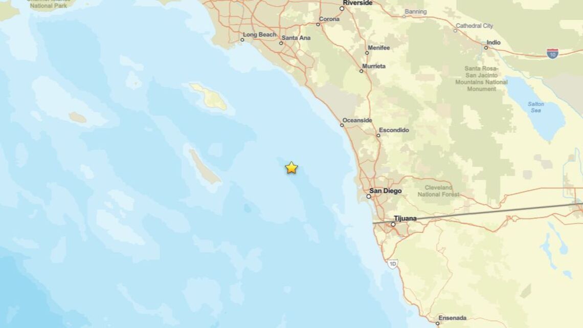 Update: 2.2 magnitude earthquake detected near Encinitas, CA on Aug. 28 