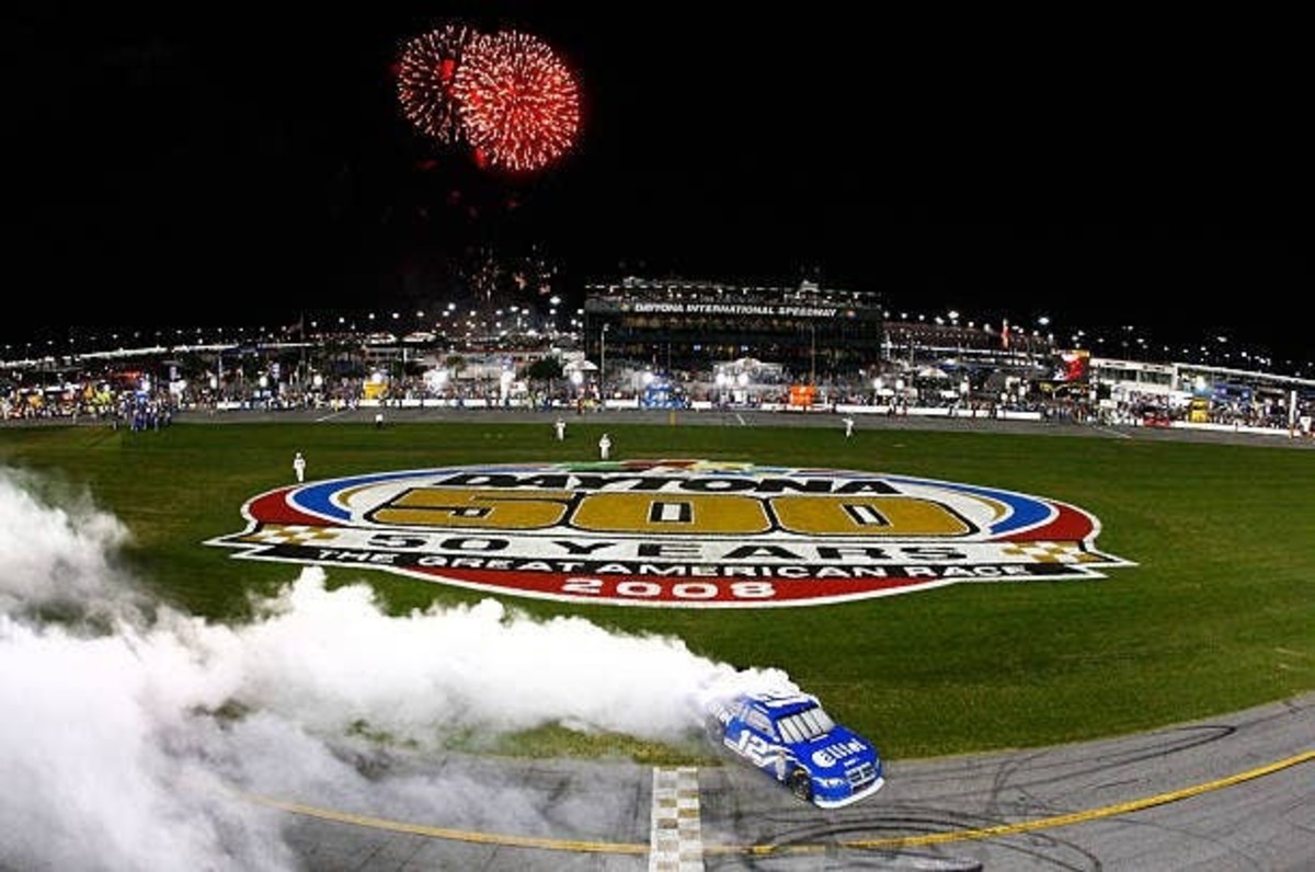  Ryan Newman Wins the 2008 Daytona 500. (Photo by Jamie Squire/Getty Images) (Photo by Jamie Squire/Getty Images)