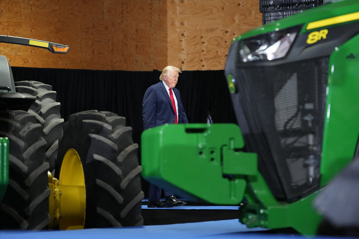 U.S. President Donald Trump attends an event at Custer Farms in Chippewa Falls, Wisconsin, U.S., June, 5, 2026. REUTERS/Nathan Howard