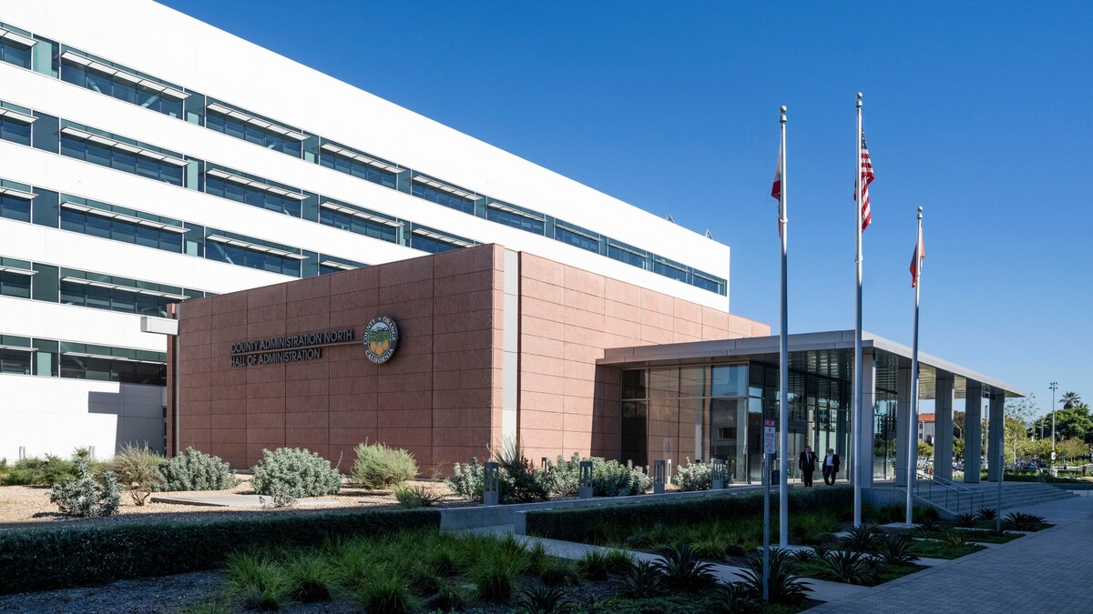 The County Administration North building in Santa Ana, CA on Tuesday, January 13, 2026. (Photo by Paul Bersebach, Orange County Register/SCNG)