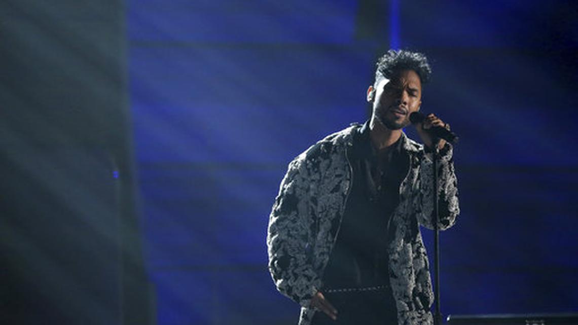 Miguel performs at the Grammy Awards in 2016. He is headlining the Hopscotch Music Festival in Raleigh in 2018.