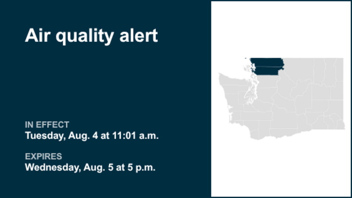 Air quality alert affecting Skagit and Whatcom counties Wednesday 