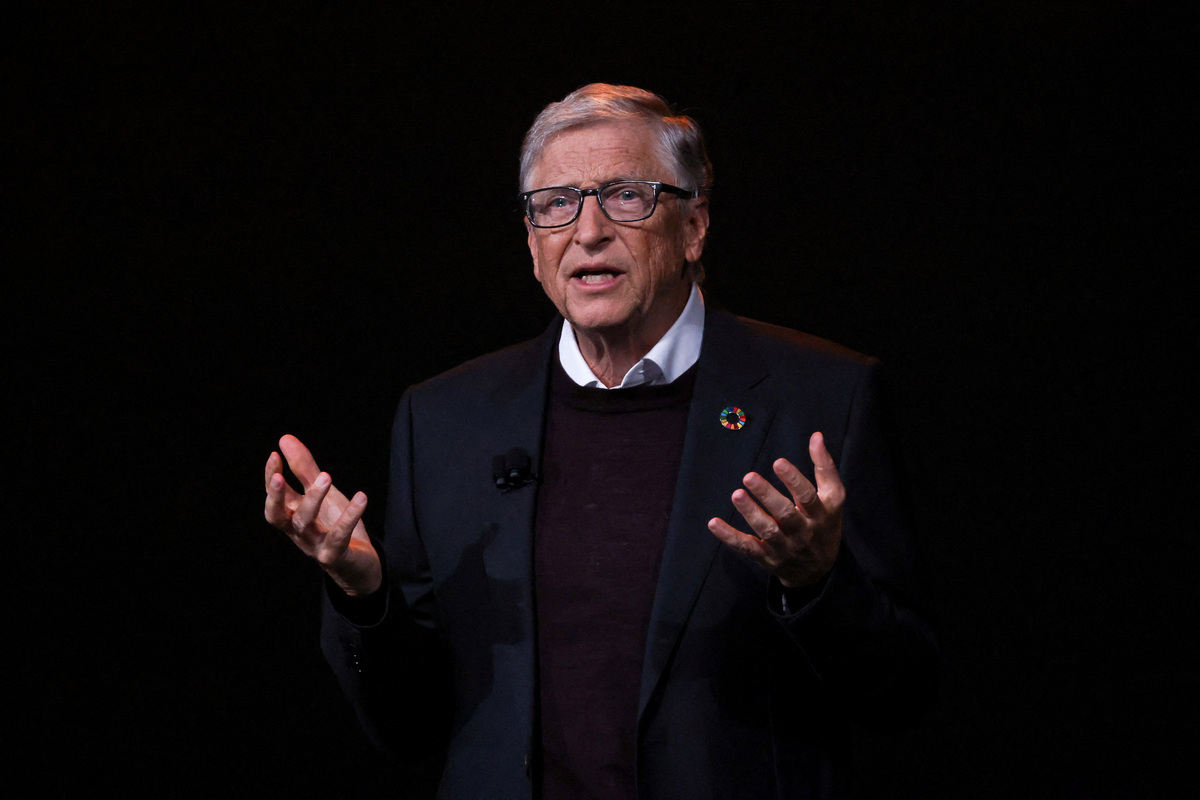 FILE PHOTO: Bill Gates makes opening remarks during the annual Gates Foundation's Goalkeepers Summit in Manhattan, New York City, U.S., September 22, 2025. REUTERS/Caitlin Ochs/File Photo