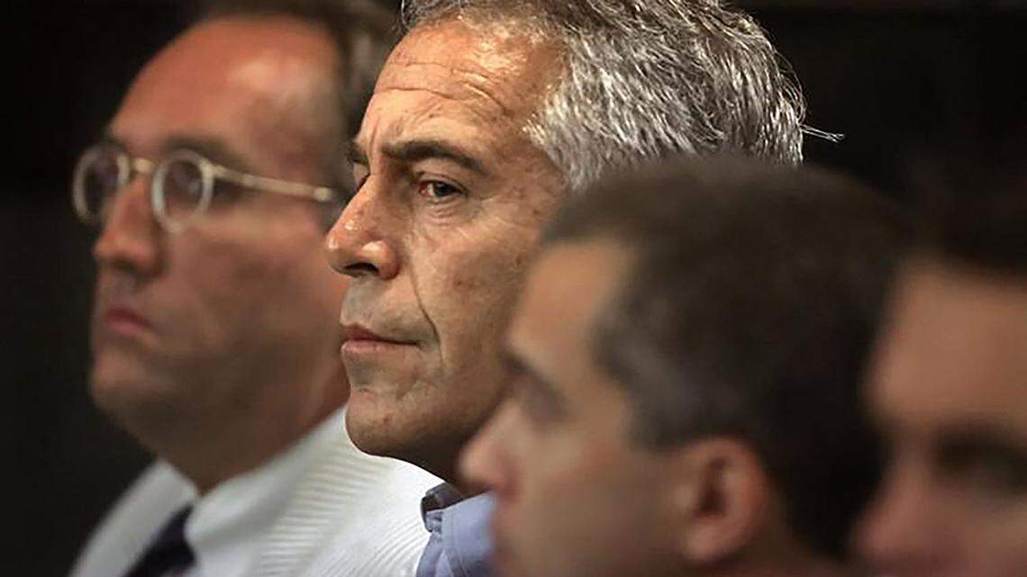 Jeffrey Epstein, center. The death of Miami criminal defense attorney Roy Black, who was part of Epstein’s legal team in the Palm Beach case, has fueled conspiracy theories by some Trump supporters over the timing of his death and the resurgent interest in the Epstein case. Black’s family said he died from a terminal illness on Monday at his Coral Gables home.