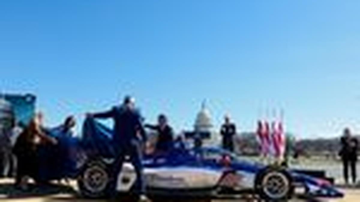 U.S. Secretary of Transportation Sean Duffy, Interior Secretary Doug Burgum, District of Columbia Mayor Muriel Bowser and IndyCar Series officials unveil the Freedom 250 Grand Prix race course outside the U.S. Capitol in Washington, D.C., U.S., March 9, 2026. REUTERS/Evelyn Hockstein