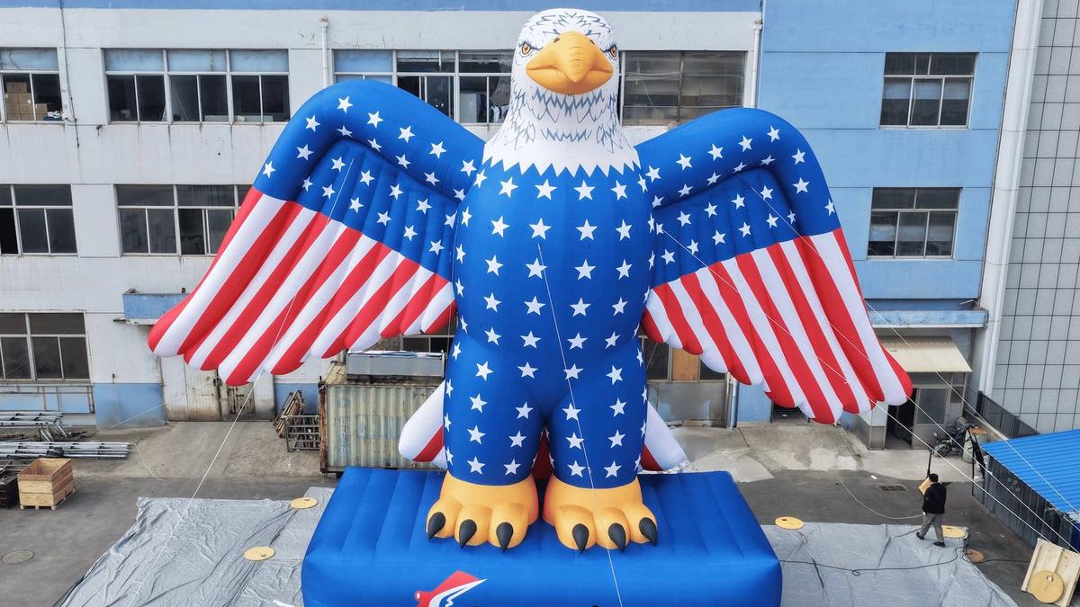  A 40-foot eagle inflatable will be part of Carnival's America250 cruise celebrations. 