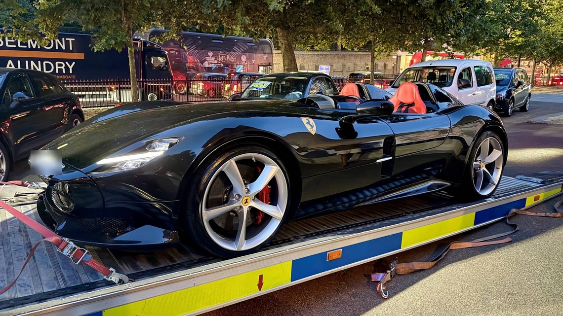 Police Seize $11 Million in Supercars in London Crackdown, Including a $5M Ferrari 