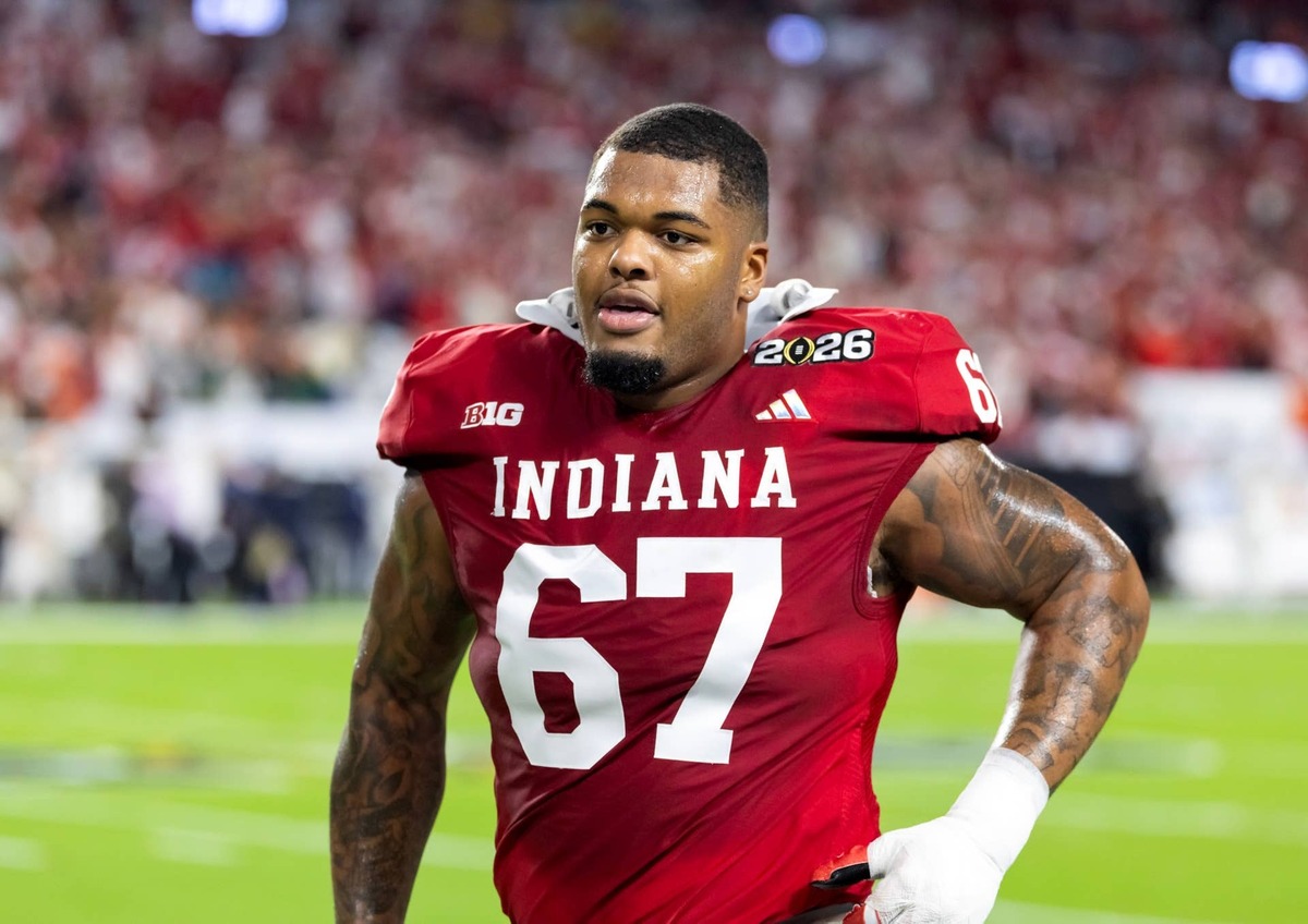  Former Indiana Hoosiers offensive lineman Kahlil Benson, now with the Kansas City Chiefs. Mark J. Rebilas-Imagn