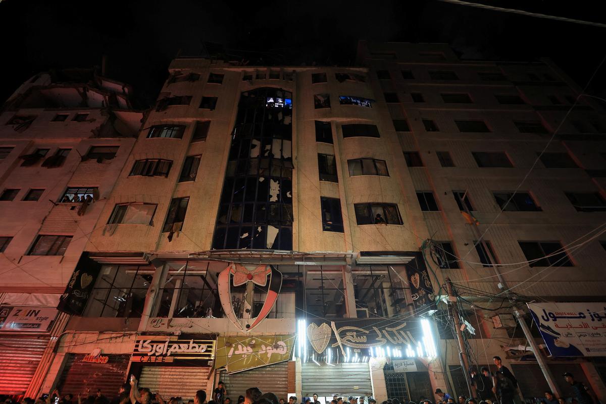 A residential building damaged in an Israeli airstrike, in Gaza City, May 26, 2026. REUTERS/Dawoud Abu Alkas