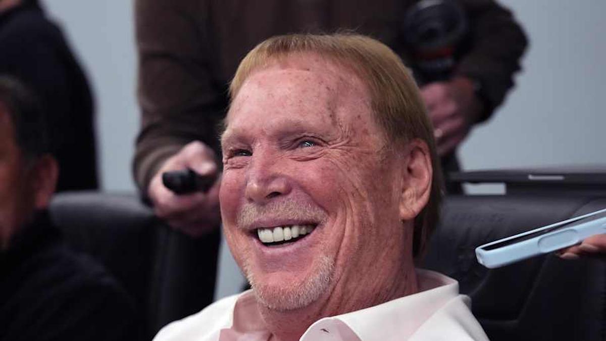  Feb 10, 2026; Henderson, NV, USA; Las Vegas Raiders owner Mark Davis at a press conference at Intermountain Health Performance Center. Mandatory Credit: Kirby Lee-Imagn Images | Kirby Lee-Imagn Images 