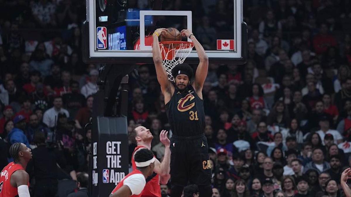  Jarrett Allen put together one of his best games, scoring 22 points with 19 rebounds in Sunday's Game 7 wins for the Cavaliers against the Raptors. | Nick Turchiaro-Imagn Images 