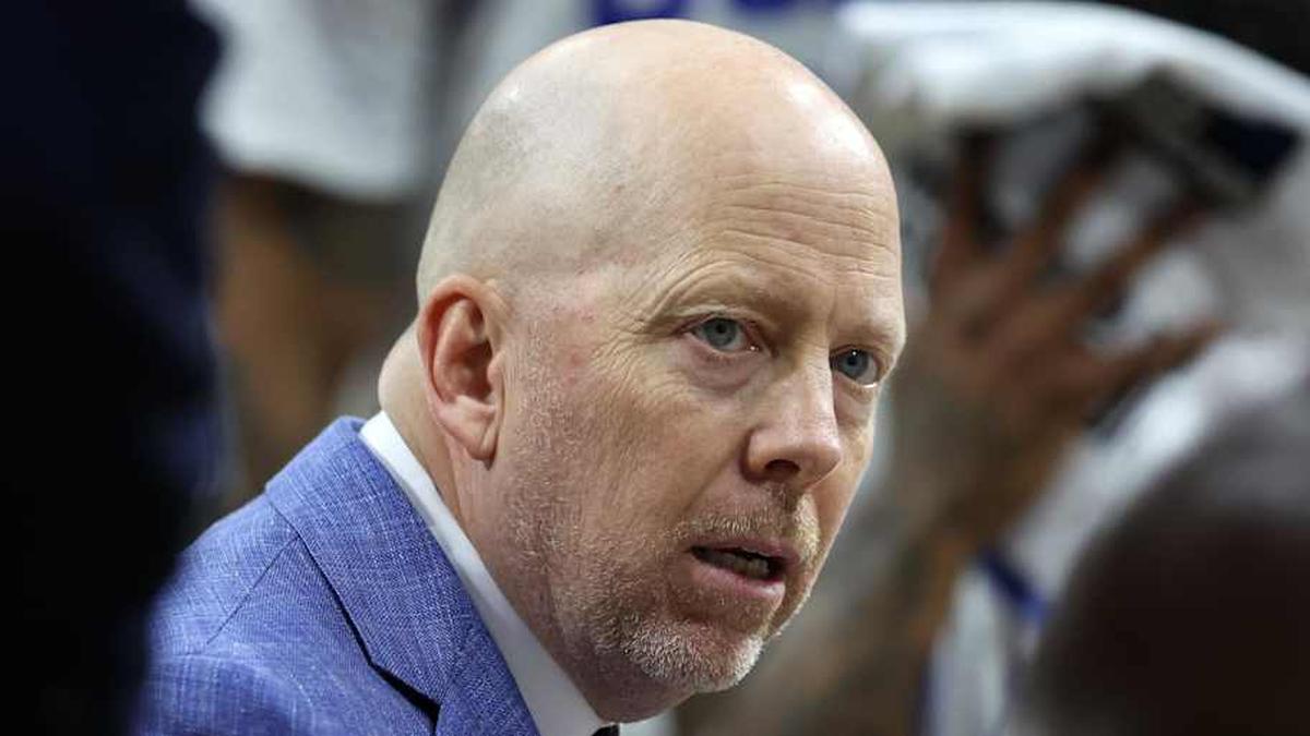  Mar 20, 2026; Philadelphia, PA, USA; UCLA Bruins head coach Mick Cronin reacts in the first half during a first round game of the men's 2026 NCAA Tournament at Xfinity Mobile Arena. Mandatory Credit: Bill Streicher-Imagn Images | Bill Streicher-Imagn Images 