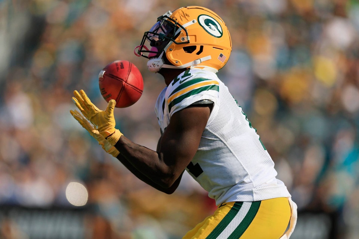  Green Bay Packers wide receiver Jayden Reed © Corey Perrine/Florida Times-Union / USA TODAY NETWORK via Imagn Images 